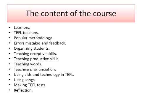 1Introduction to TEFL Course