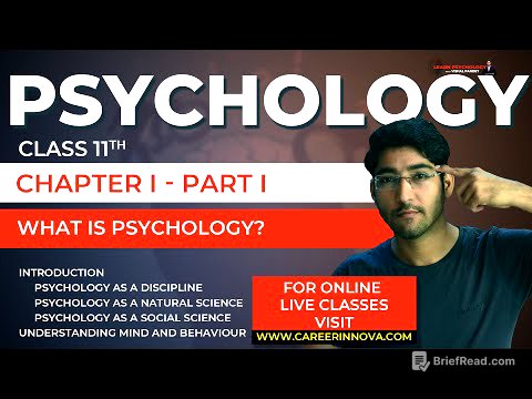 Class 11 Psychology Chapter 1 - What is Psychology? -Part 01/05 -  NCERT/CBSE | Vishal Pandey
