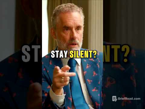 If You Stay Silent, This Is What Happens - Jordan Peterson