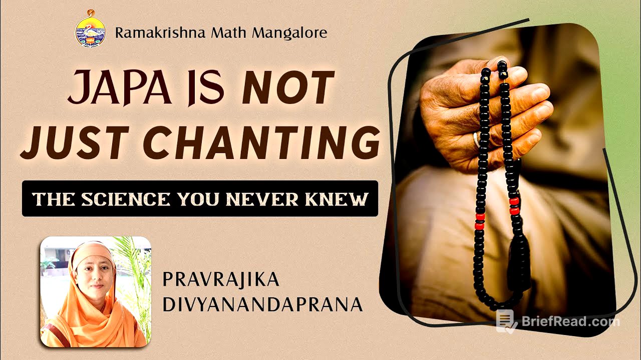 Japa Is Not Just Chanting: The Science You Never Knew -Talk by Pravrajika Divyanandaprana Mataji