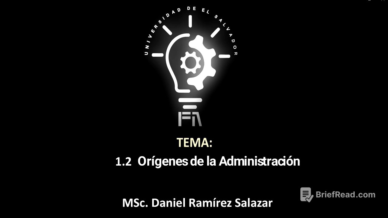 1 2 Orígenes de la Administración