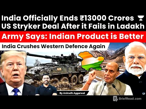 India Officially Ends ₹13000 Crores US Stryker Deal After Fails in Ladakh. Ends Dependency on USA
