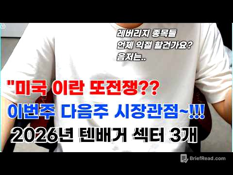 미국 이란 또전쟁? 이번주 다음주 시장관점 2026년 미국주식 텐베거 섹터 여기서 나온다