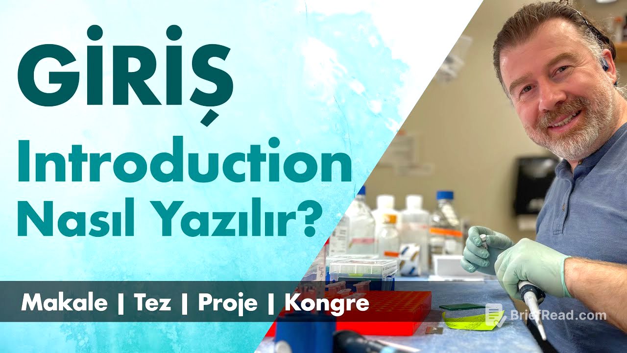 Giriş - Introduction Bölümü Nasıl Yazılır? | Bilimsel Makale  | Tez  |  Proje  |  Kongrelerde