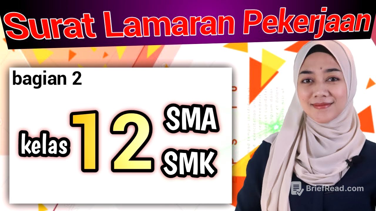 Materi Surat Lamaran Pekerjaan Kelas 12  SMA/SMK | Bahasa Indonesia Bagian 2