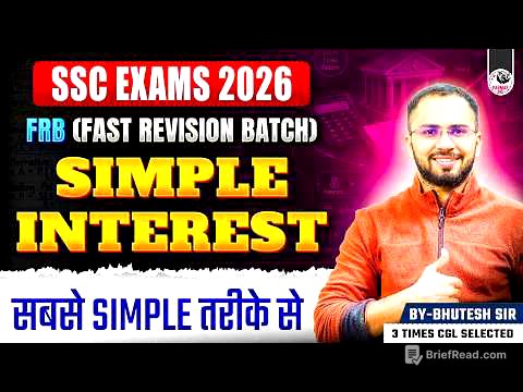 SIMPLE INTEREST (SI) ONE SHOT | SSC MATHS FRB SERIES 2026 | BY BHUTESH SIR | PARMAR SSC