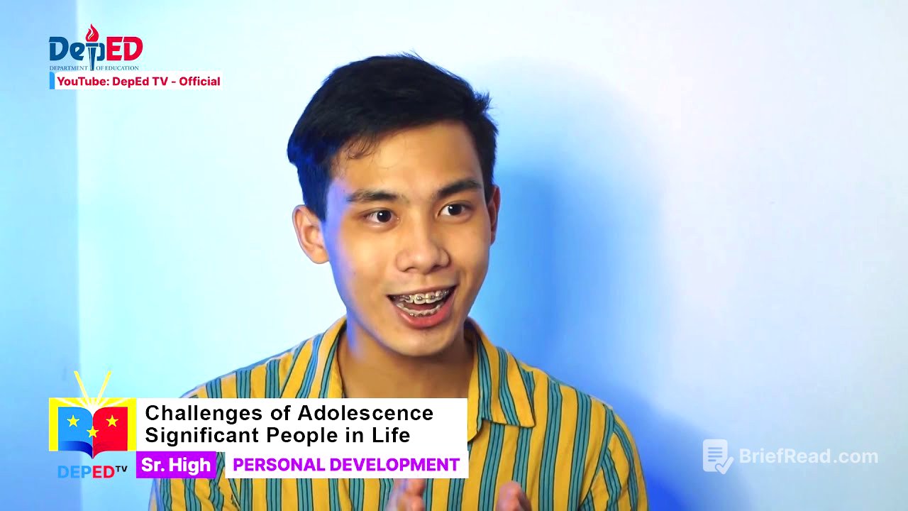 SHS Personal Development Q1 Ep3: Challenges of Adolescence Significant People in Life