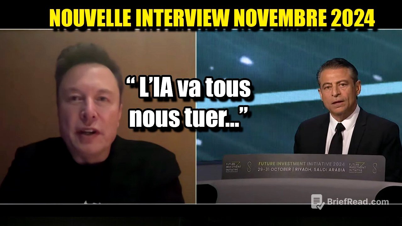 Nouvelle Interview Choc d'Elon Musk : il Prédit l’Avenir de l’IA, Préparez-vous !