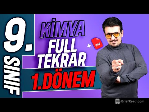 9.sınıf 1.dönem tam tekrar genel tekrar 📕Zeduva Kimya