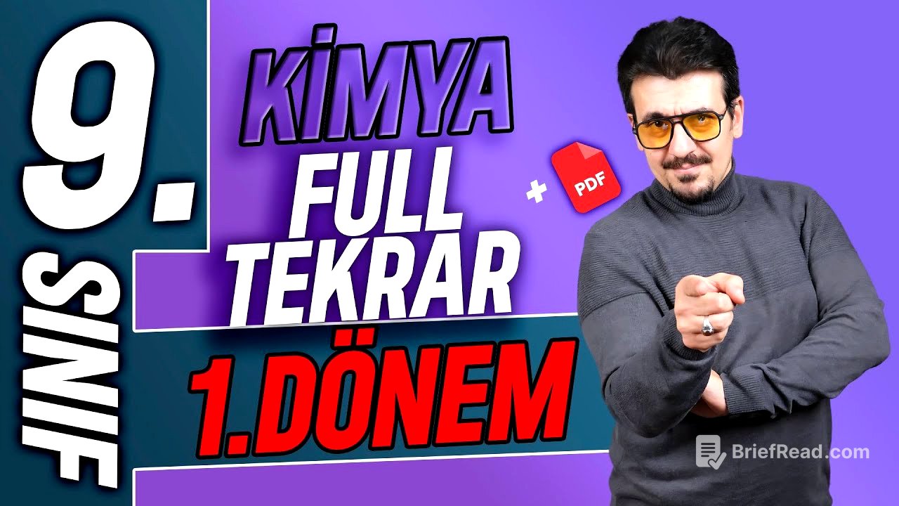 9.sınıf 1.dönem tam tekrar genel tekrar 📕Zeduva Kimya