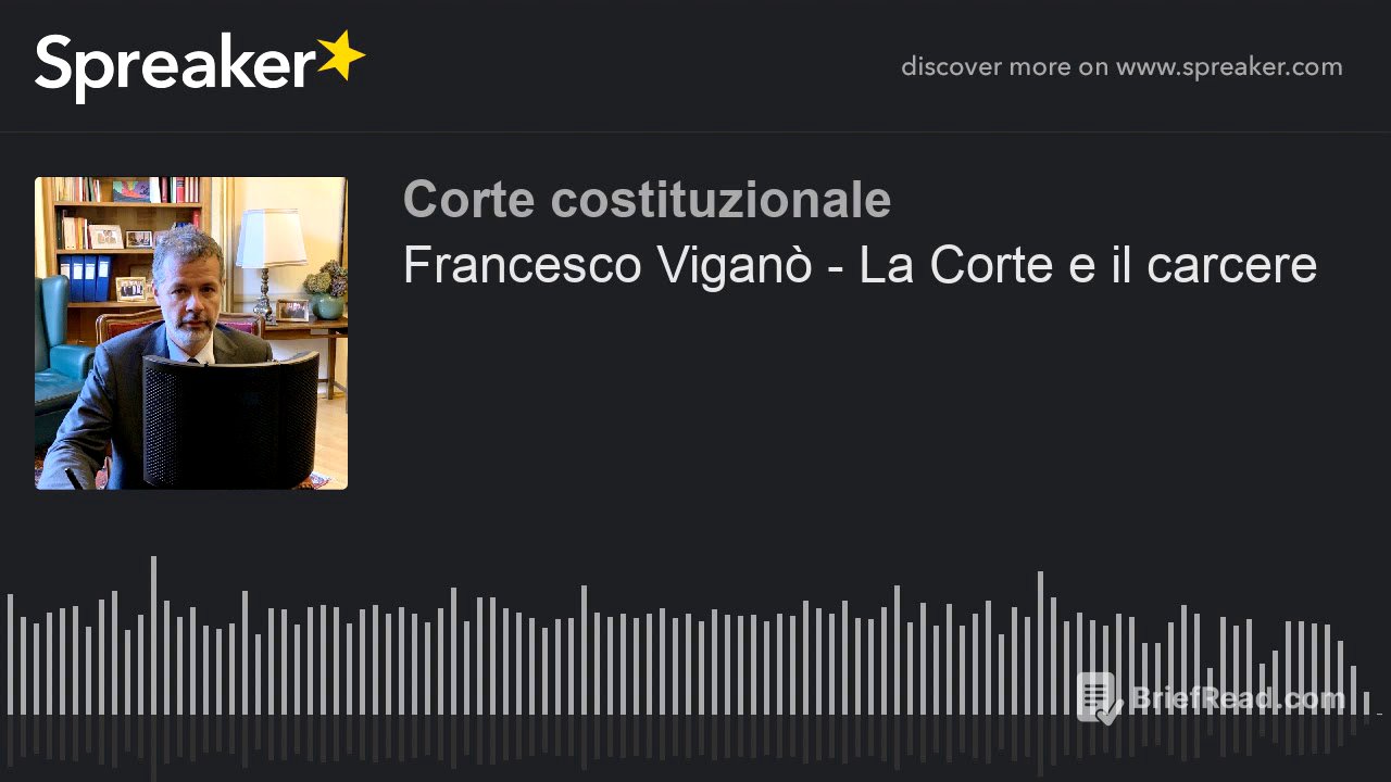 Francesco Viganò - La Corte e il carcere