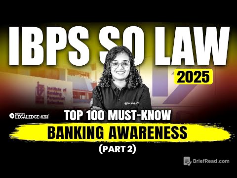 IBPS SO Law 2025: Top 100 Must-Know Banking Awareness Questions