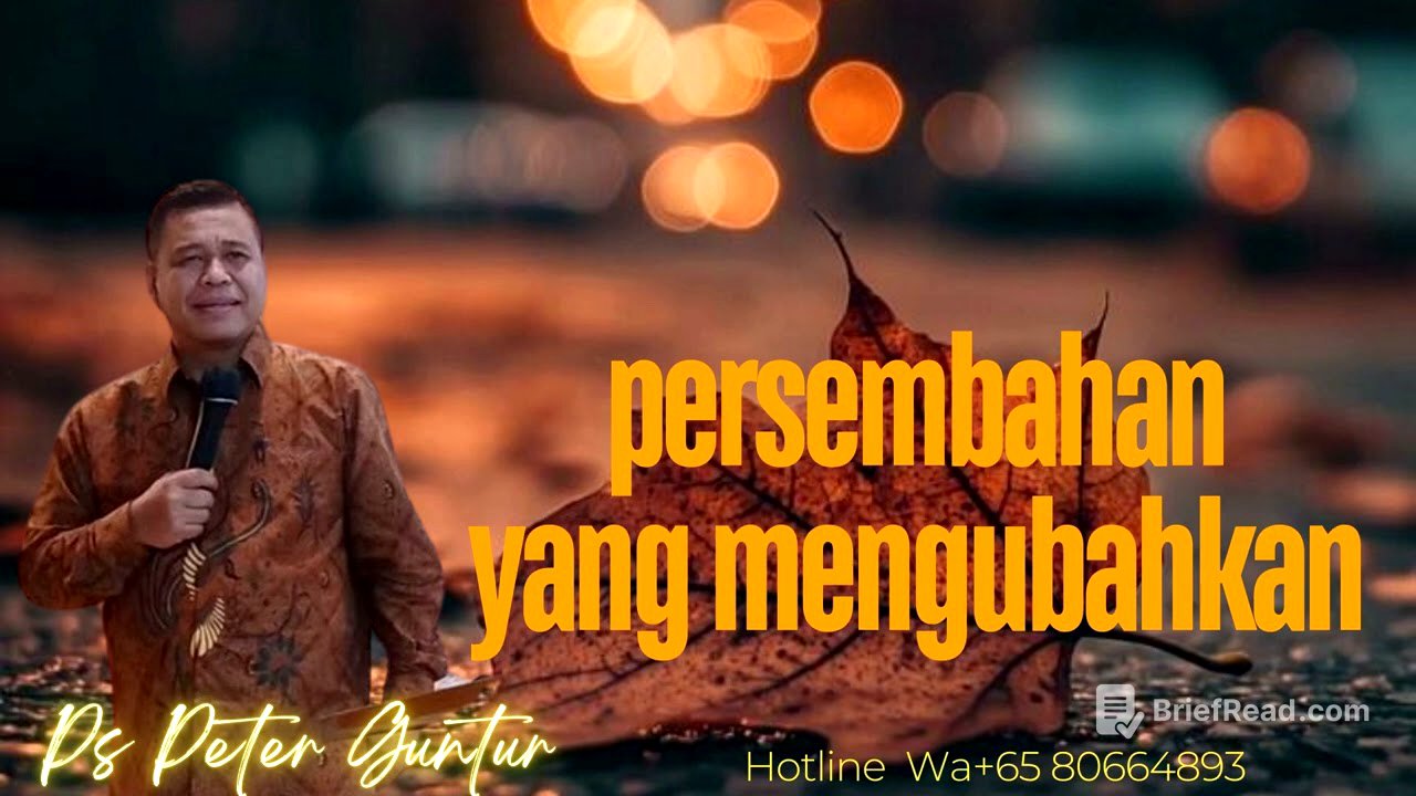 PERSEMBAHAN YANG MENGUBAHKAN SELURUH HIDUP DAN MASA DEPAN - PETER GUNTUR