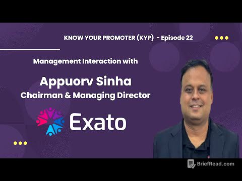 Exato Technologies IPO : Know Your Promoter - Management interaction with Appuorv Sinha, MD
