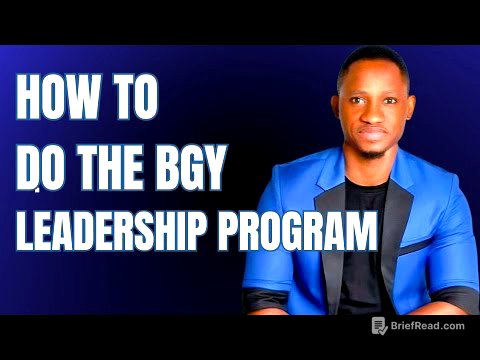 How to do the BGY Leadership Program