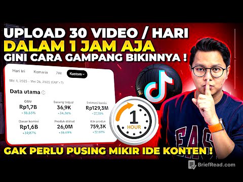 UPLOAD 30 VIDEO PER HARI DALAM 1 JAM DI TIKTOK AFFILIATE, GINI CARA GAMPANGNYA !