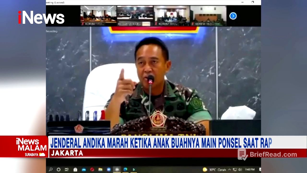 Panglima TNI Marah Saat Anak Buahnya Main Ponsel Saat Rapat #iNewsMalam 03/12