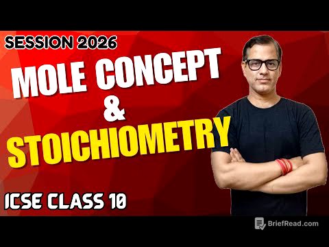 Mole Concept and Stoichiometry One Shot | Mole Concept Class 10 ICSE | @sirtarunrupani​