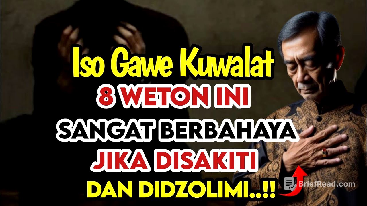 8 WETON INI‼️SANGAT BERBAHAYA JANGAN DISAKITI DAN DIDZOLIMI ISO GAWE KUWALAT