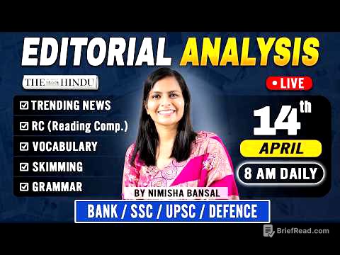 Editorial Analysis | 14th April, 2026 | Vocab, Grammar, Reading, Skimming | Nimisha Bansal