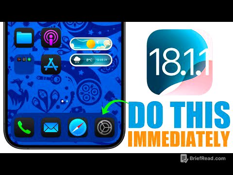 iOS 18.1.1 - DO This IMMEDIATELY After You Update !