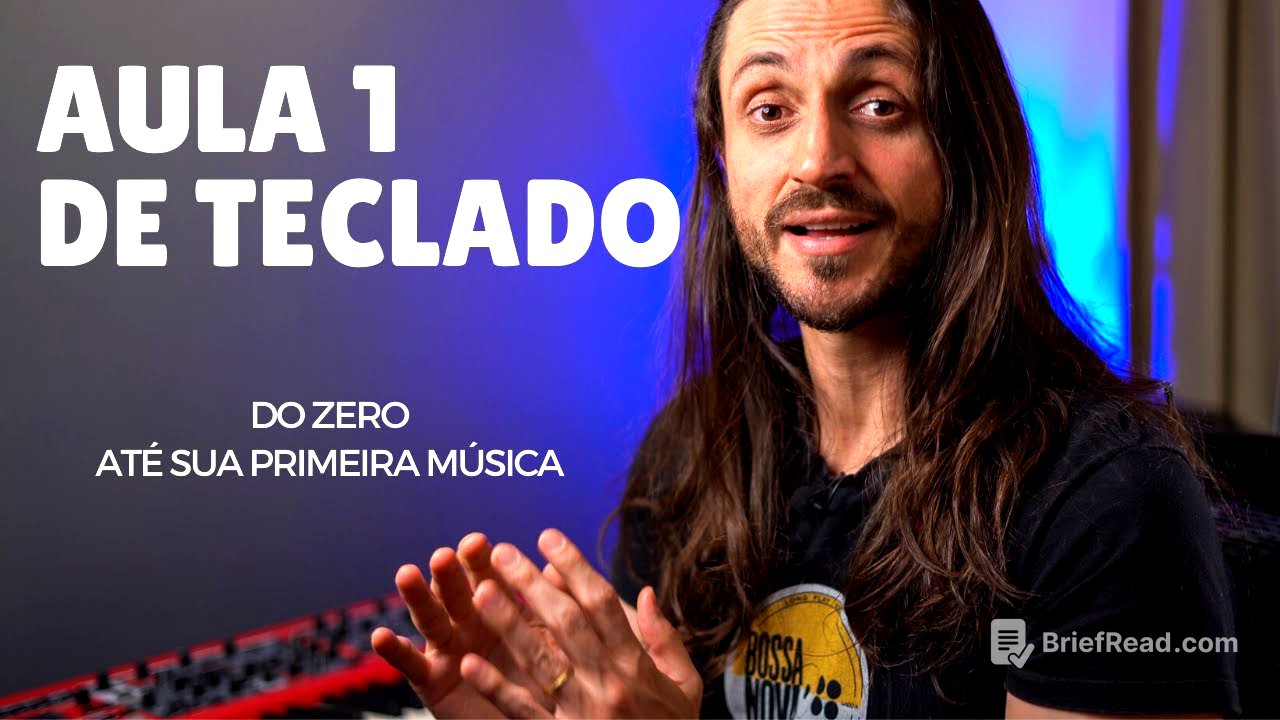 Aula 1 de teclado - do ZERO  até sua primeira música (com PDF e Playback)