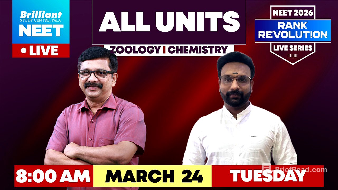ALL UNITS | Zoology & CHEMISTRY  LIVE | RANK REVOLUTION | NEET 2026 | Brilliant Pala