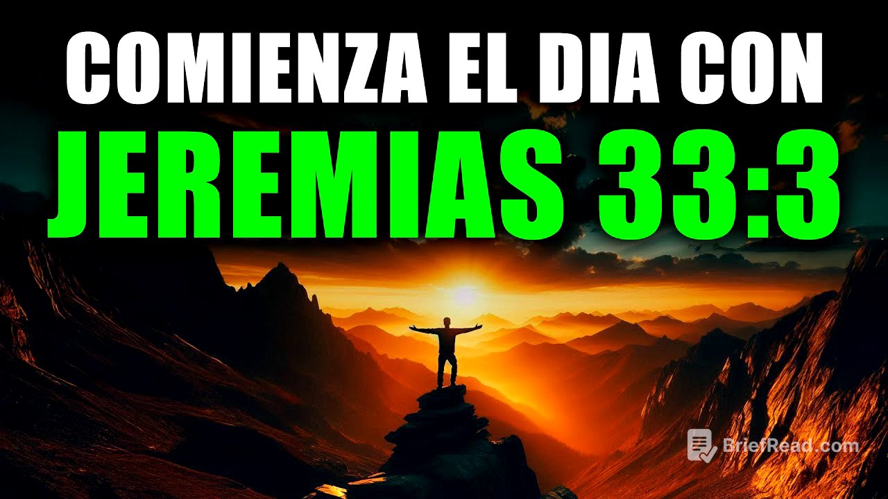 ORACIÓN DE LA MAÑANA con JEREMÍAS 33:3 | Oración Poderosa de REVELACIÓN Y SABIDURÍA DIVINA