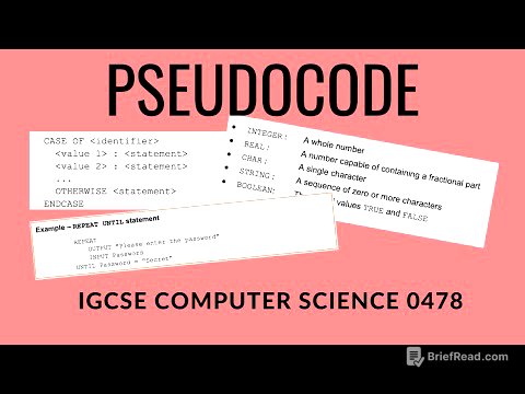 IGCSE Computer Science 0478 | Ultimate Pseudocode guide