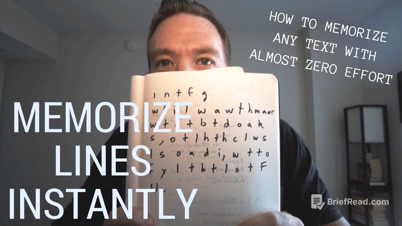 HOW TO MEMORIZE LINES INSTANTLY (SERIOUSLY)