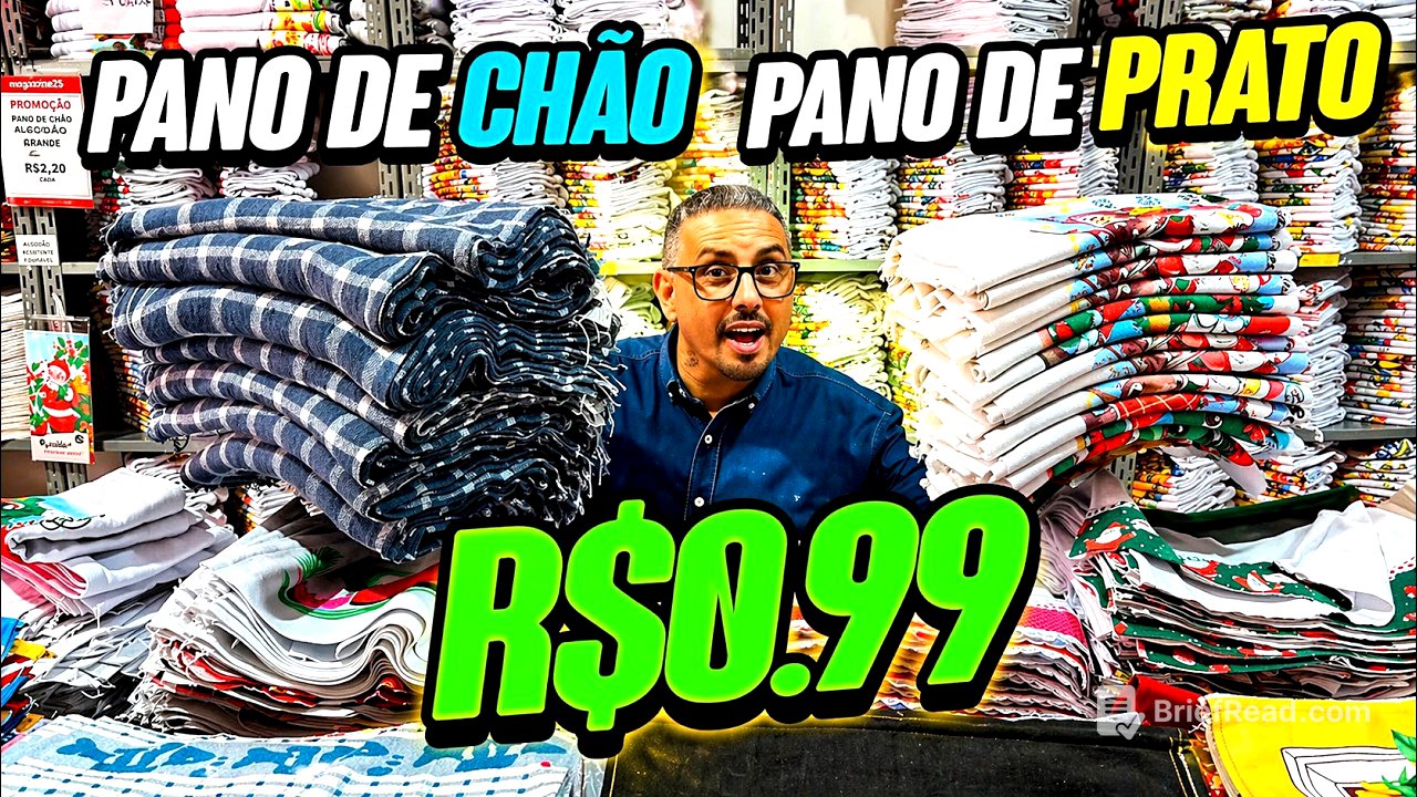 🚨 A PARTIR DE R$1,00! Fábrica de Pano de Chão e Prato na Rua Bresser | Direto do Fabricante 🔥