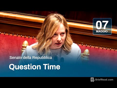Question Time, il Presidente Meloni al Senato