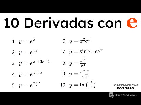 10 DERIVADAS CON EL NÚMERO e DE EULER. Matemáticas. Derivación