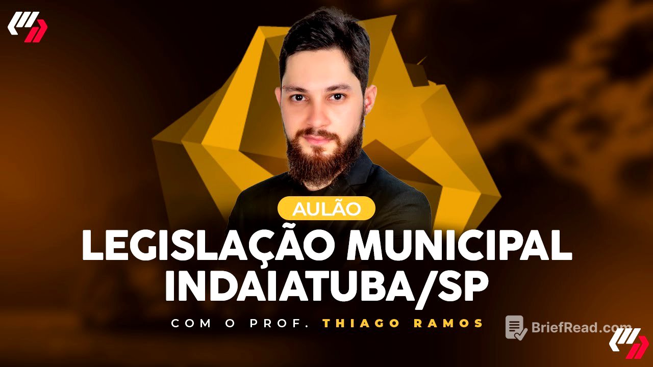 INDAIATUBA/SP : AULÃO DE LEGISLAÇÃO MUNICIPAL