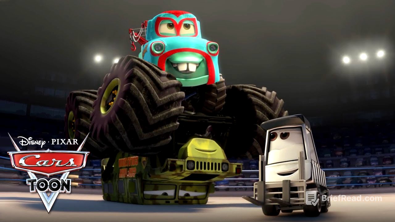 😎 Monster Truck Mater in the Ring! | Cars Toons | Disney Kids