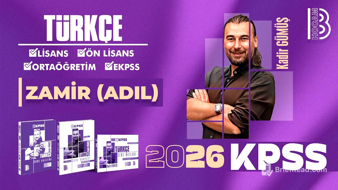 12) KPSS Türkçe - Zamir (Adıl) - Kadir Gümüş - 2026
