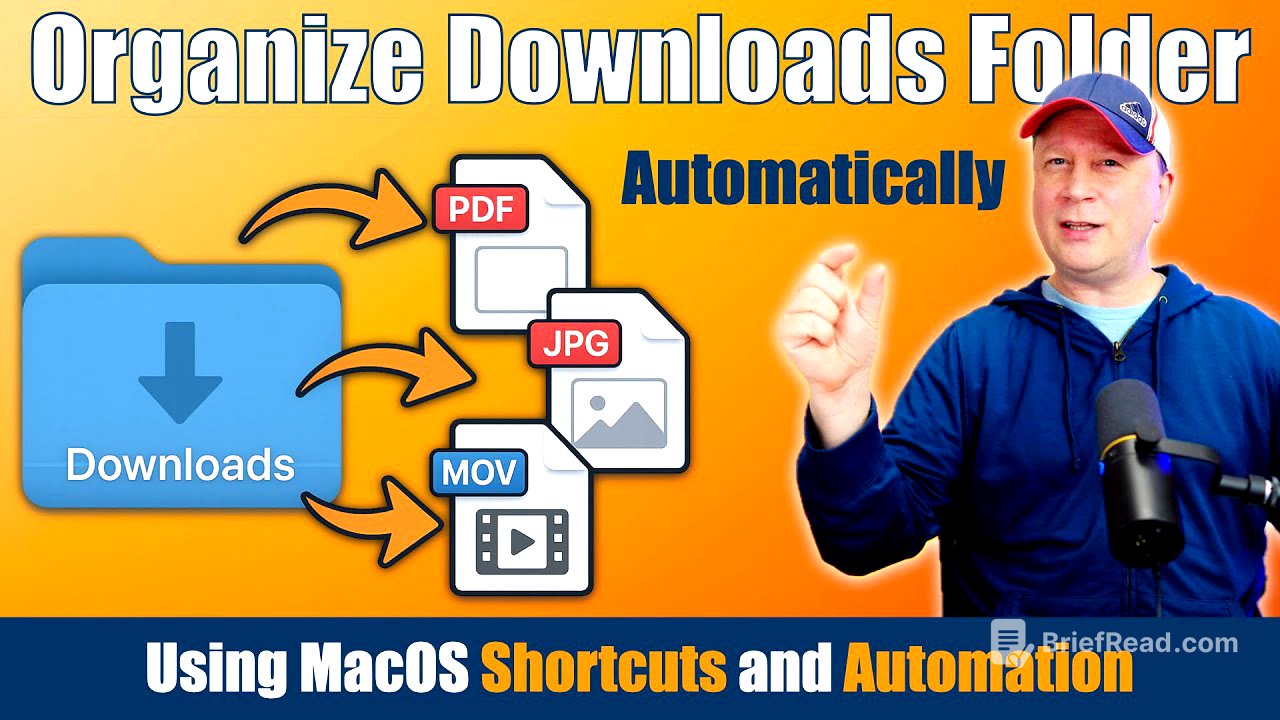 Best Way To Automatically Organize Your Mac's Download Folder Files using Shortcuts + Automation