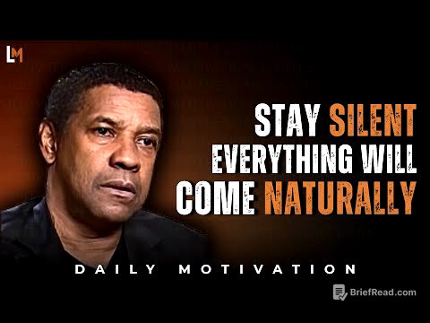 STAY SILENT AND EVERYTHING WILL COME NATURALLY | Motivational Speech Inspired by Denzel Washington