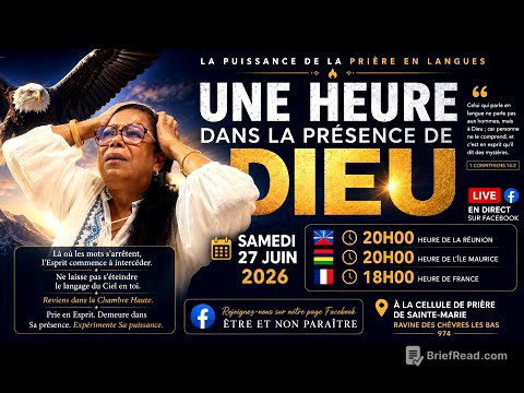 🔥 UNE HEURE DANS LA PRÉSENCE DE DIEU Servante Suzy DANIEL 