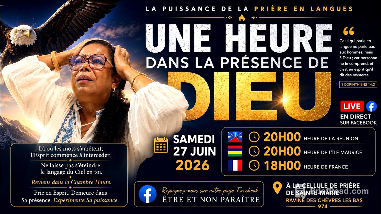 🔥 UNE HEURE DANS LA PRÉSENCE DE DIEU Servante Suzy DANIEL 