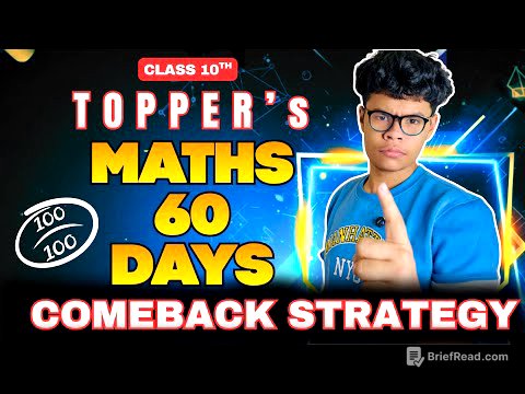 AIR1 Aarav Malhotra | 60 Days - MATHS Comeback Strategy | How to Score 100/100 in 10th Boards