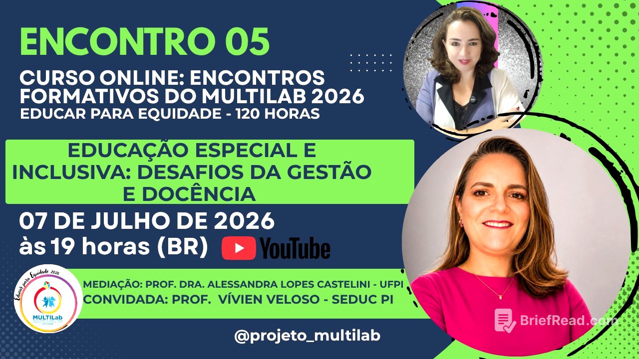 5º Encontro Formativo MULTILab 2026: GESTÃO DA EDUCAÇÃO ESPECIAL E INCLUSIVA
