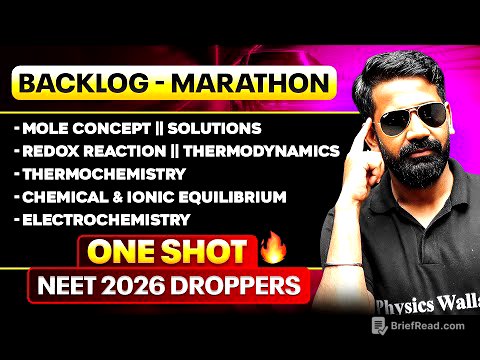 BACKLOG MARATHON - Complete Backlog Cover in One Video || NEET 2026 Droppers