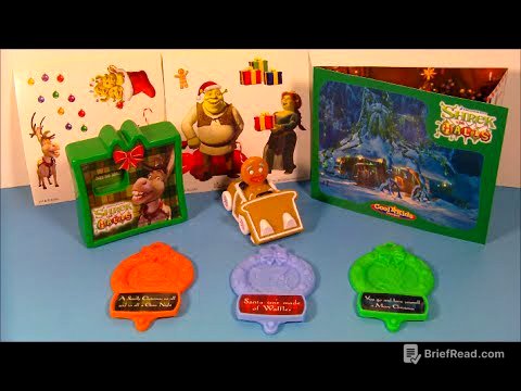 2009 SHREK THE HALLS FULL SET OF 4 HARDEE'S COLLECTIBLES VIDEO REVIEW