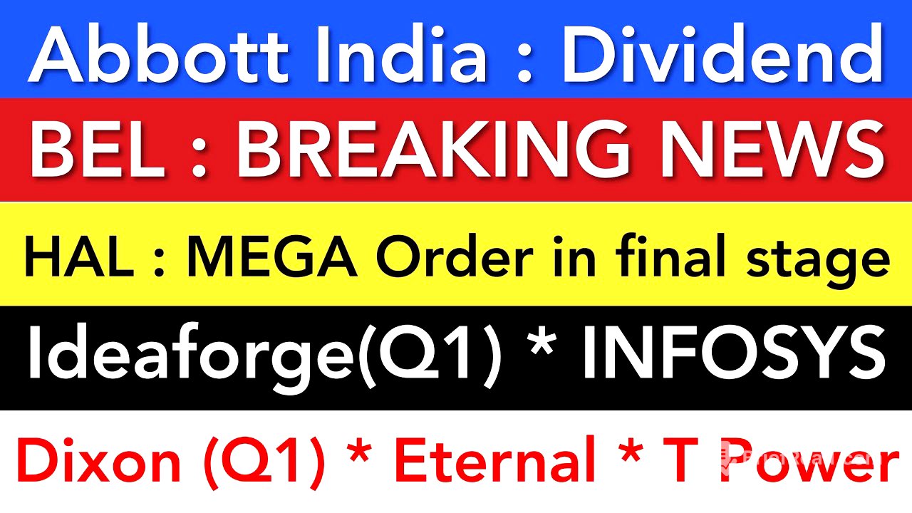 BEL LATEST NEWS 💥 DIXON Q1 | ETERNAL | TATA POWER | INFOSYS | HAL SHARE