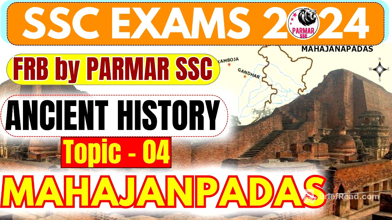 HISTORY FOR SSC 2024 | MAHAJANPADS | FRB | PARMAR SSC
