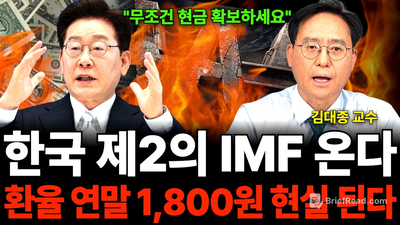 "무조건 현금 확보하세요" 한국 제2의 IMF 온다 환율 연말 1,800원 현실 된다 (김대종 교수 / 1부)