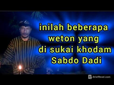 Weton yang di sukai khodam Sabdo dadi (@Mbah Yadi Channel)