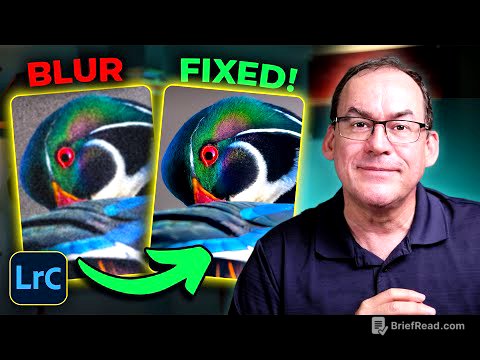 Go from soft images to tack sharp IN LIGHTROOM Classic and ADOBE CAMERA RAW