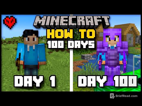 HOW TO Survive Your First 100 Days In Hardcore Minecraft